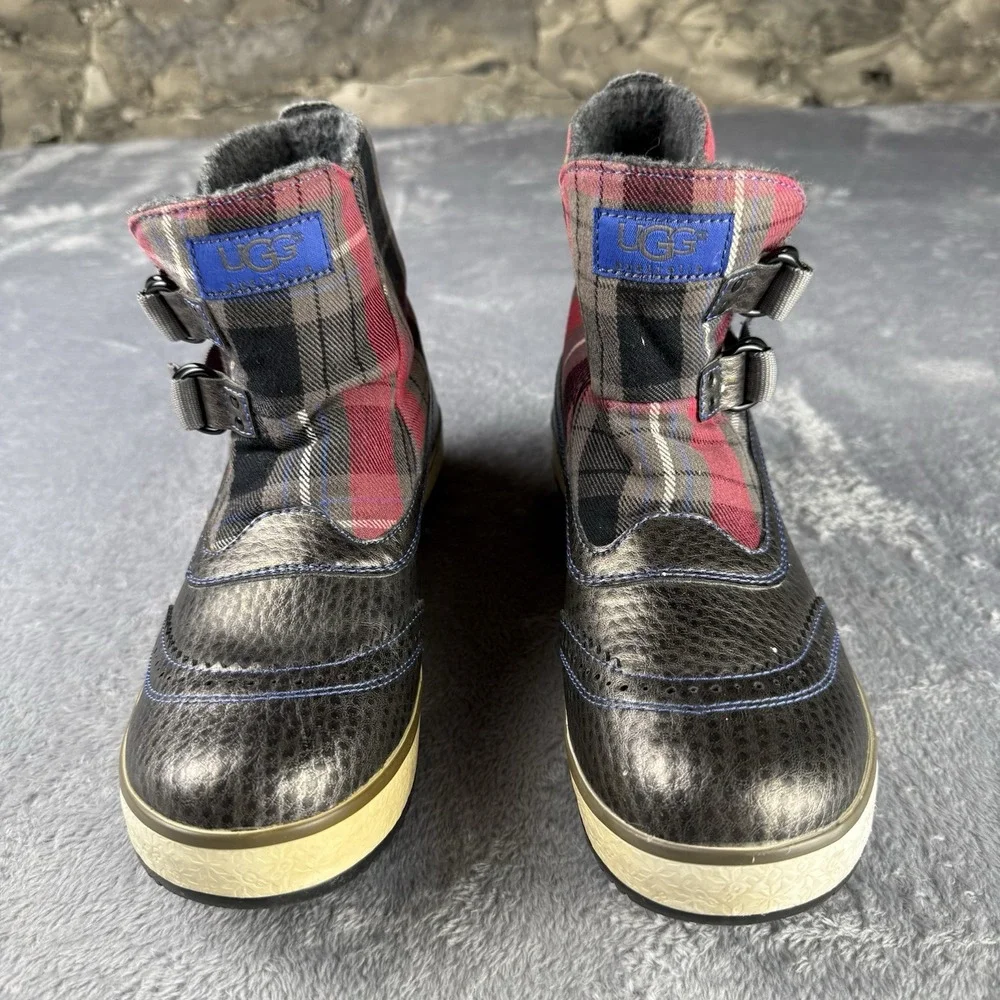 UGG Women's Marais Plaid‎ Wool Waterproof Lined Boots Size 7/ 38 ~ 1001797